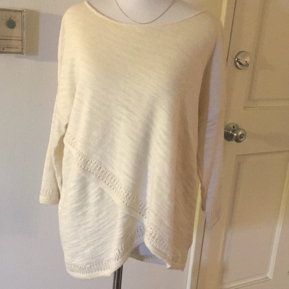 Anthropologie Moth Cream Sweater Top Size XS
